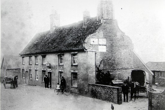Old photograph of the White Hart public house
