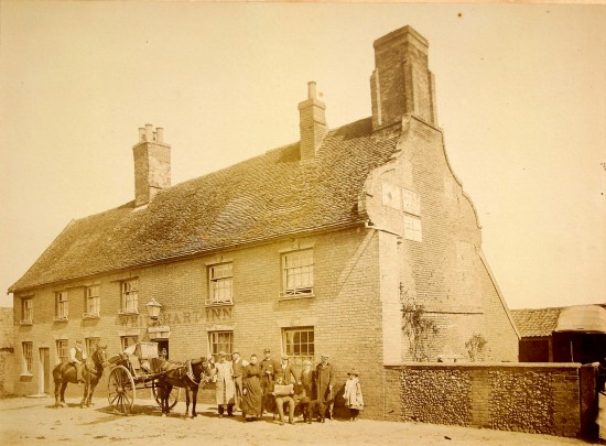 Old photograph of the White Hart public house